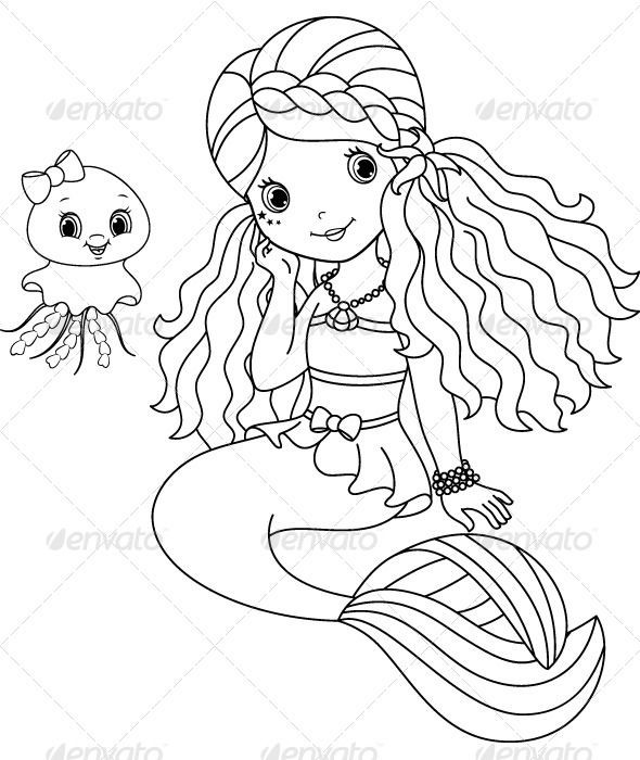 Coloring Sheets For Girls Mermairds
 Mermaid Coloring Page