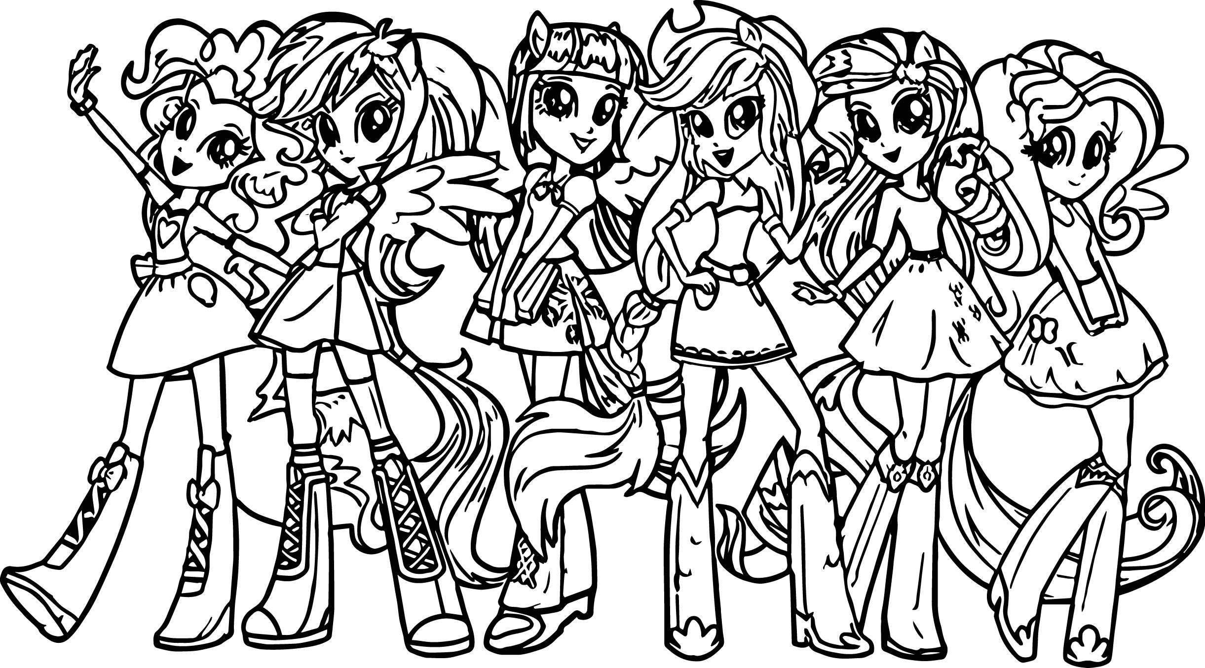 Coloring Sheets For Girls Mlp
 My Little Pony Girls Coloring Page