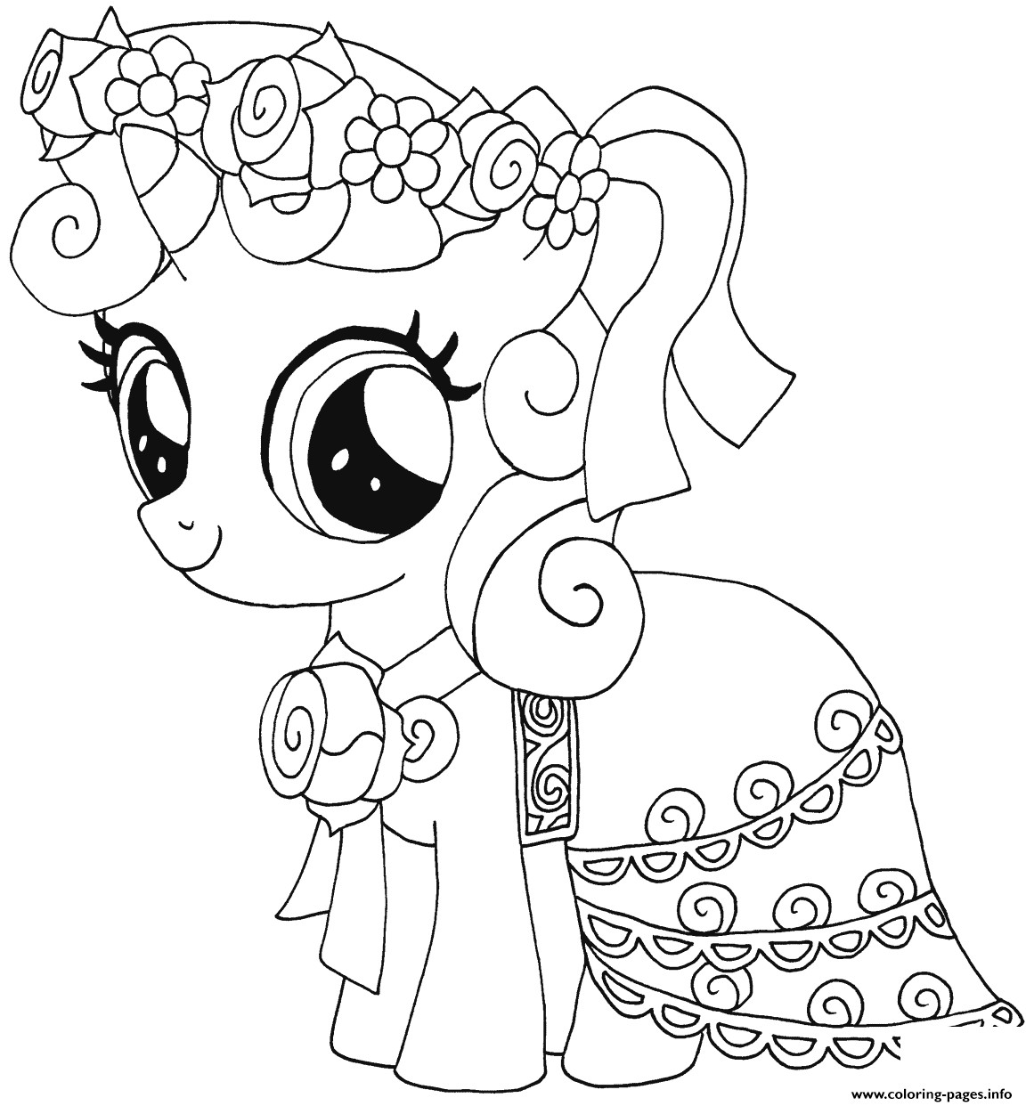 Coloring Sheets For Girls Mlp
 Sweetie Belle My Little Pony Coloring Pages Printable