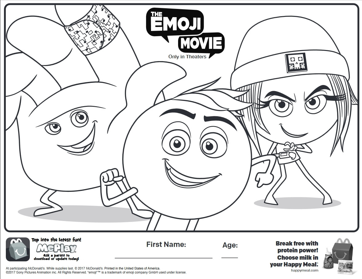 Coloring Sheets For Girls Movies Emogie
 Emoji Movie Coloring Pages Free