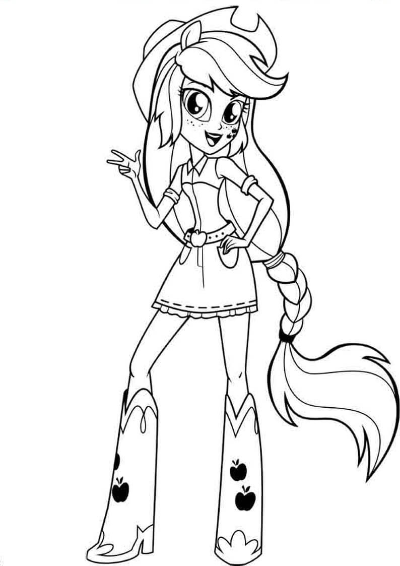 Coloring Sheets For Girls My Little Pony Apple Jack
 My Little Pony Equestria Girls Coloring Pages