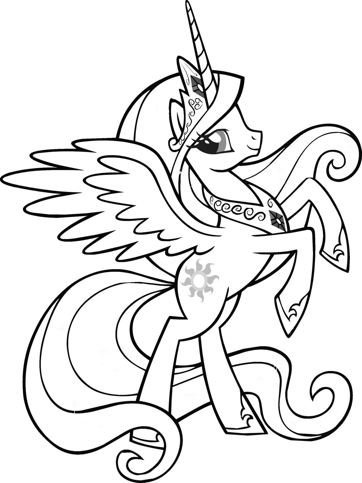 Coloring Sheets For Girls My Little Pony
 Free Printable My Little Pony Coloring Pages For Kids
