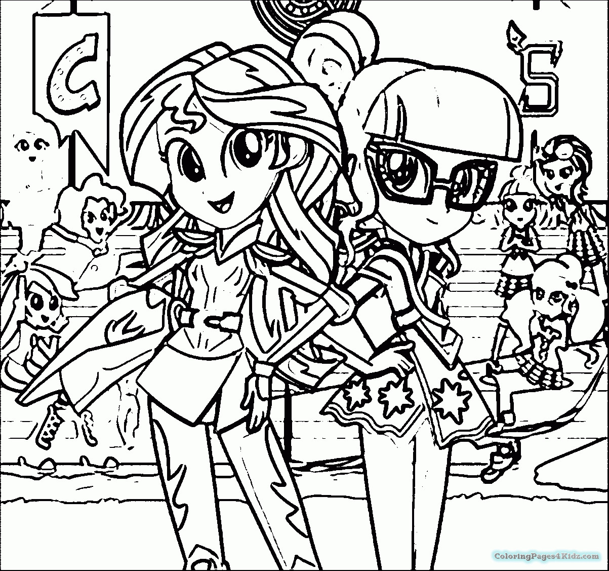 Coloring Sheets For Girls My Little Pony
 Sunset Shimmer Coloring Pages Bltidm
