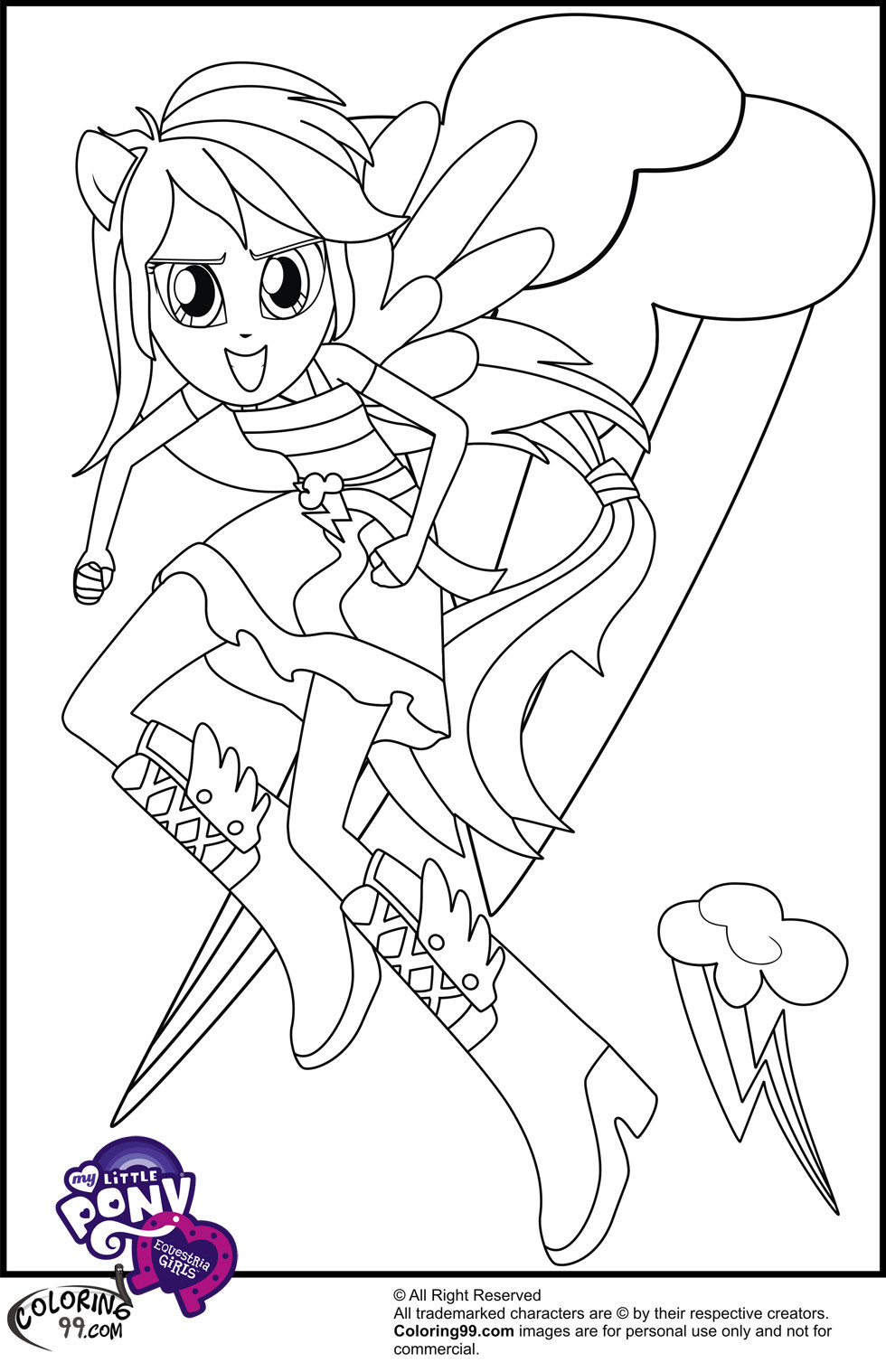 Coloring Sheets For Girls My Little Pony
 My Little Pony Equestria Girls Coloring Pages