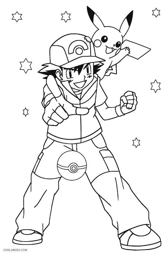 Coloring Sheets For Girls Picachoo
 Free Pokemon Coloring Pages Pikachu And Ash The Color Panda