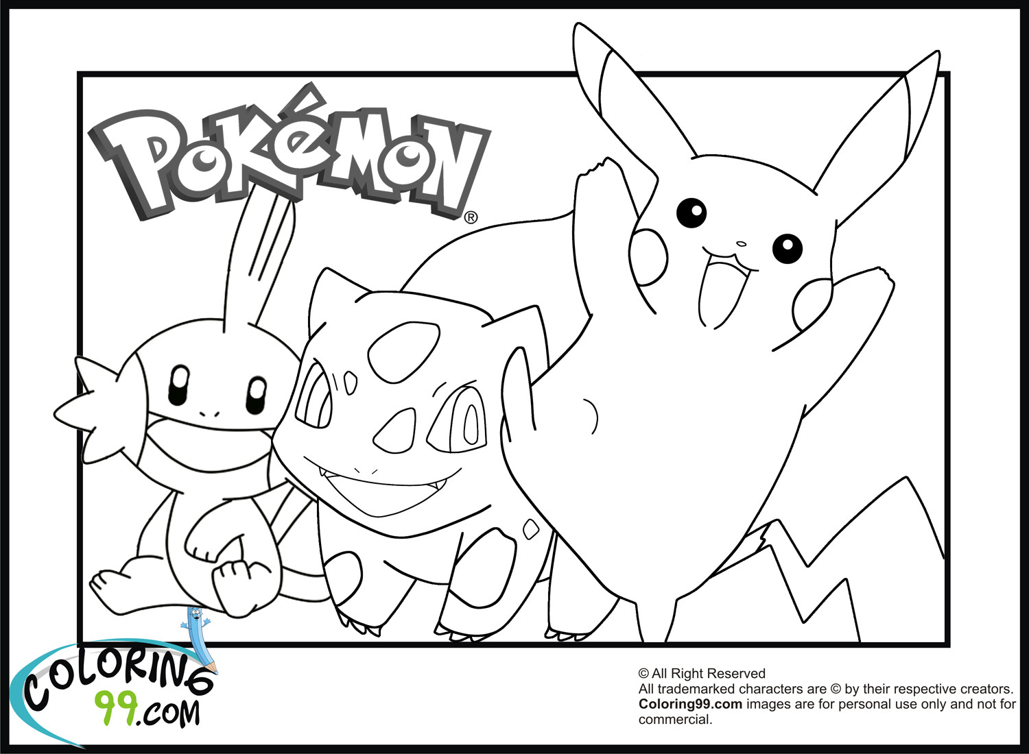 Coloring Sheets For Girls Picachoo
 Cute Pokemon Coloring Pages To Print Pikachu