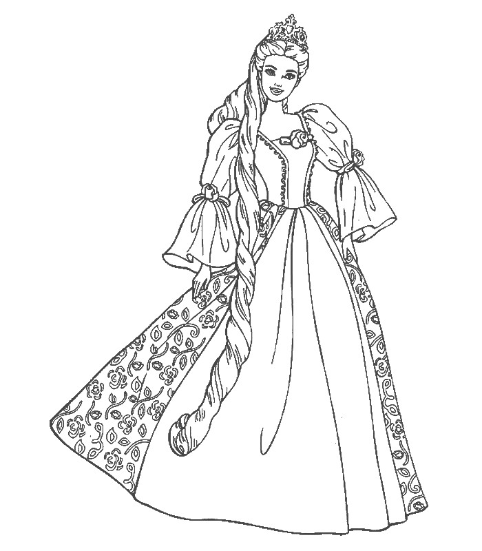 Coloring Sheets For Girls Princess Dresses
 transmissionpress Beauty Princess Dress Coloring Pages