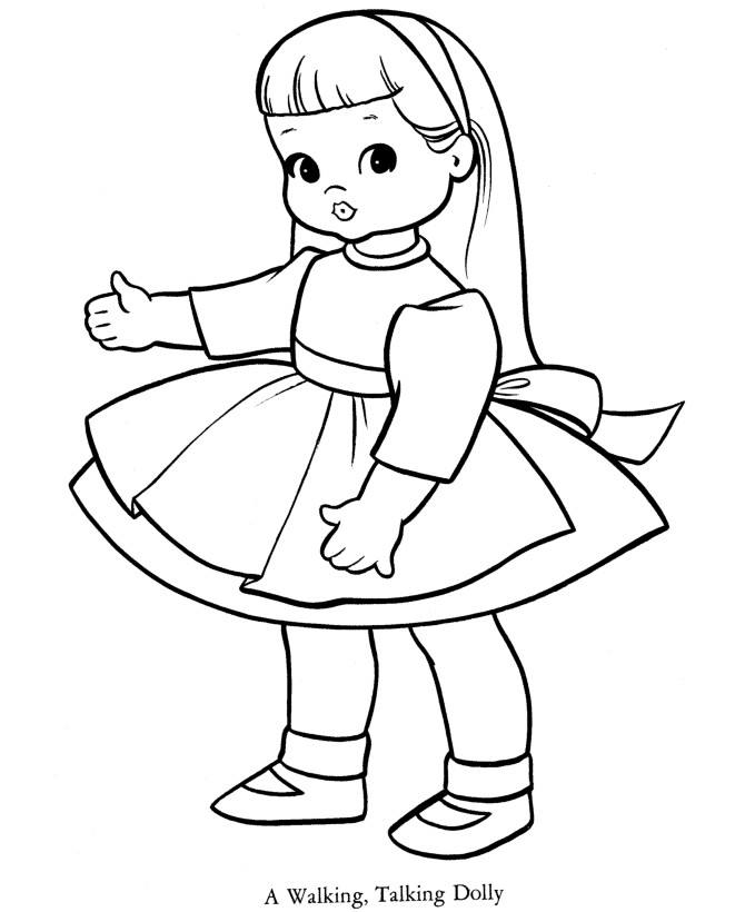 Coloring Sheets For Girls Printable Chistmas
 Baby Doll Coloring Pages 4046 Bestofcoloring