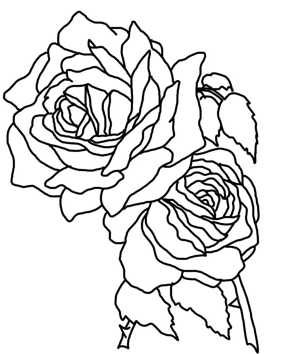 Coloring Sheets For Girls Rose
 30 Rose Coloring Pages ColoringStar