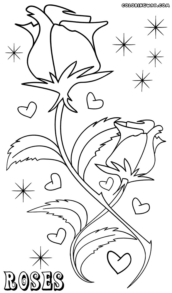 Coloring Sheets For Girls Rose
 Rose coloring pages