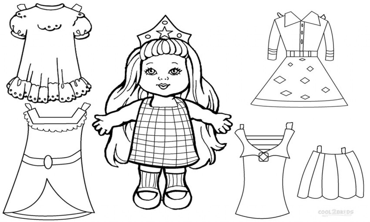 Coloring Sheets For Girls Size Big
 Doll Coloring Sheets Dolls Pages Paper grig3