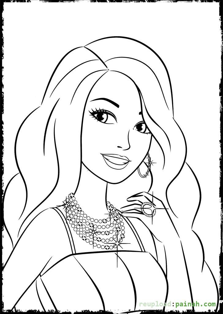 Coloring Sheets For Girls Size Big
 Beautiful Barbie Coloring Pages