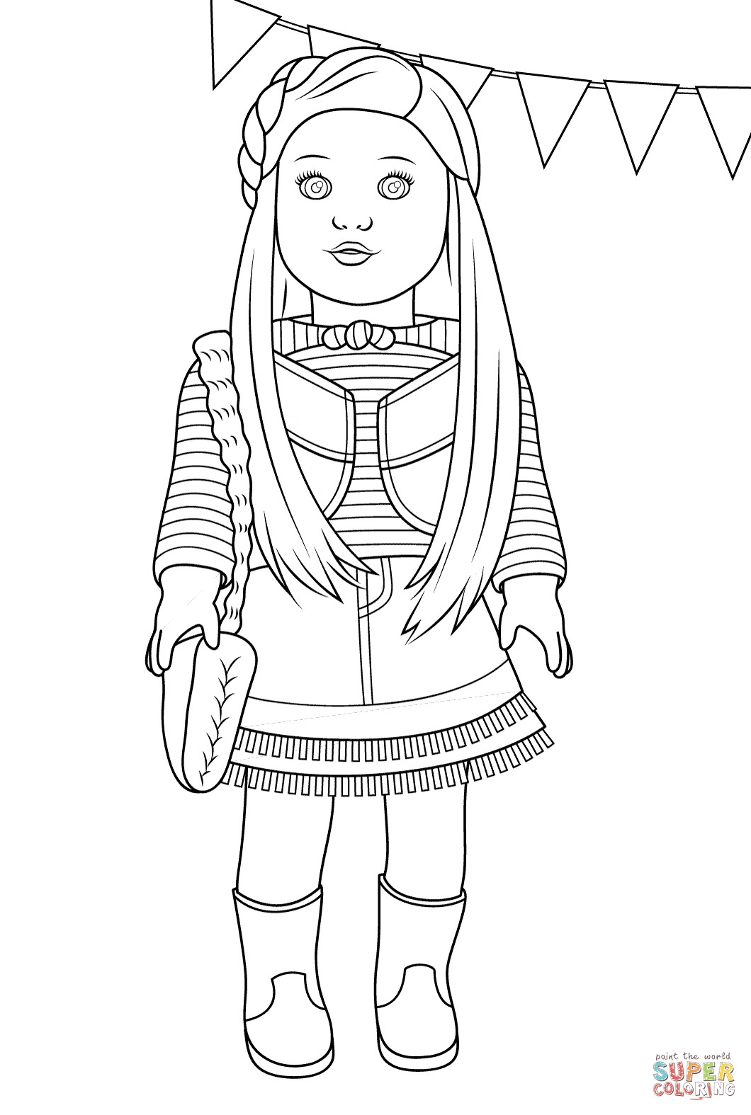 Coloring Sheets For Girls Size Big
 Free Printable American Girl Doll Coloring Pages Free