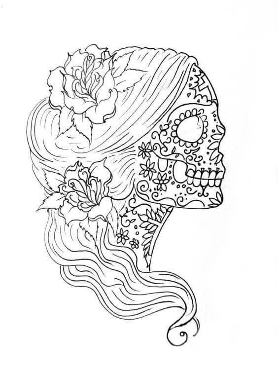 Coloring Sheets For Girls Skuul
 30 Free Printable Sugar Skull Coloring Pages