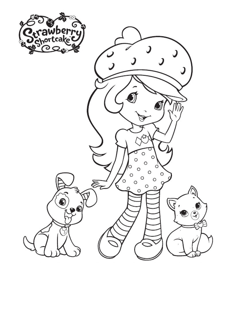 Coloring Sheets For Girls Strawberry Shortcake
 Strawberry Shortcake Coloring Pages
