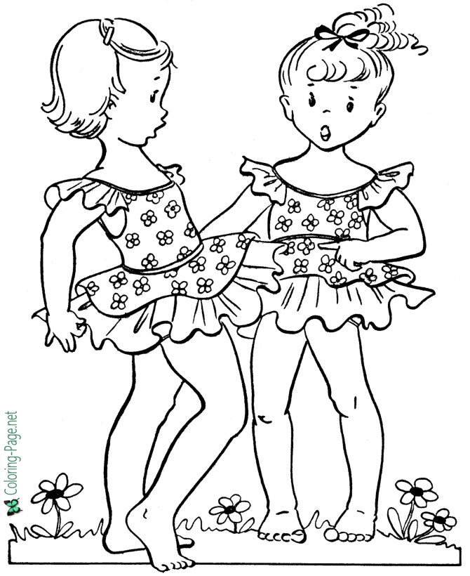 Coloring Sheets For Girls Summer
 Summer Coloring Pages Girls Flowers