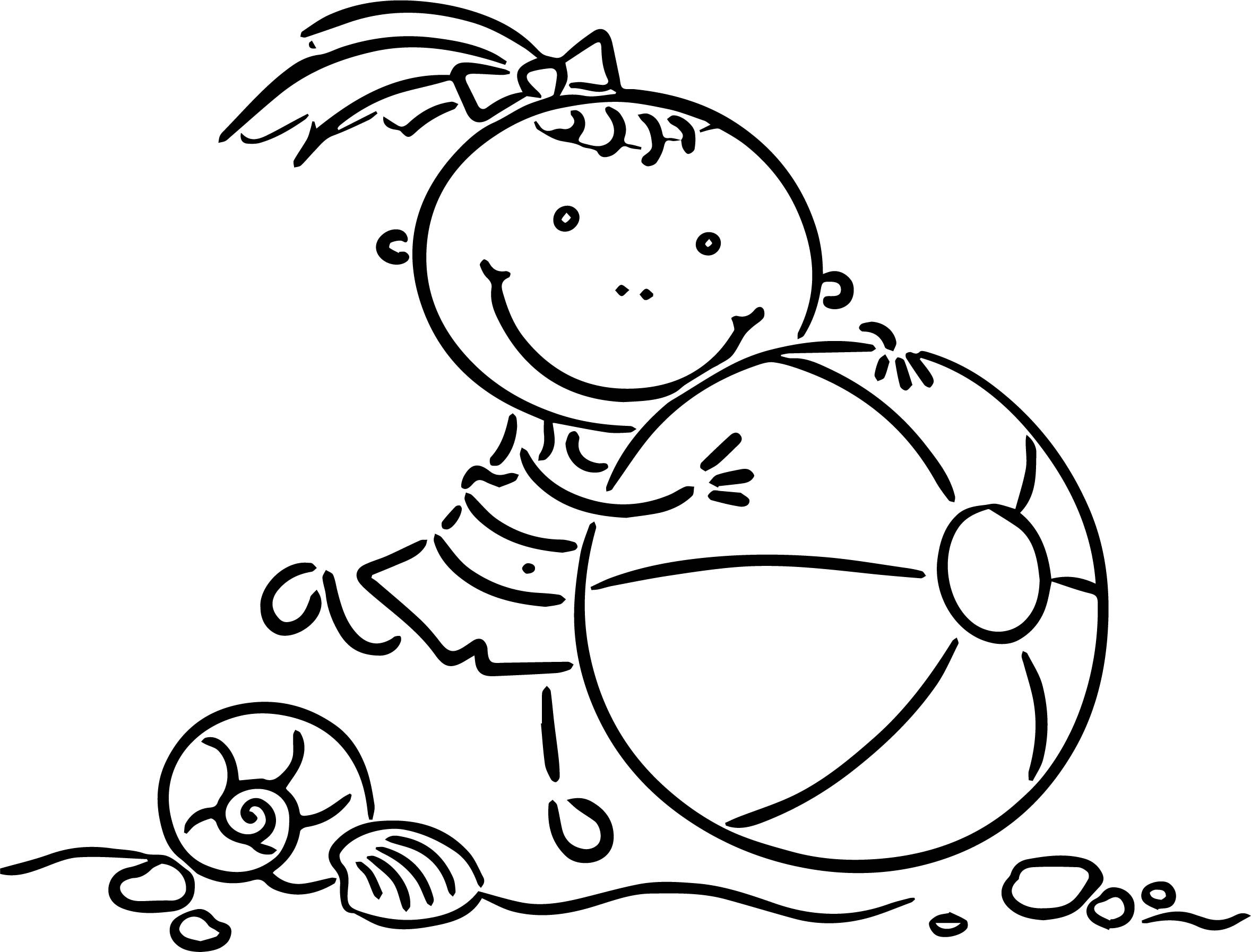 Coloring Sheets For Girls Summer
 Happy Summer Girl Coloring Page