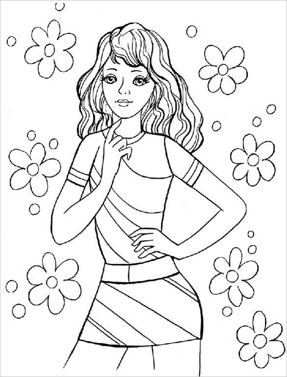 Coloring Sheets For Girls Teen
 20 Teenagers Coloring Pages PDF PNG