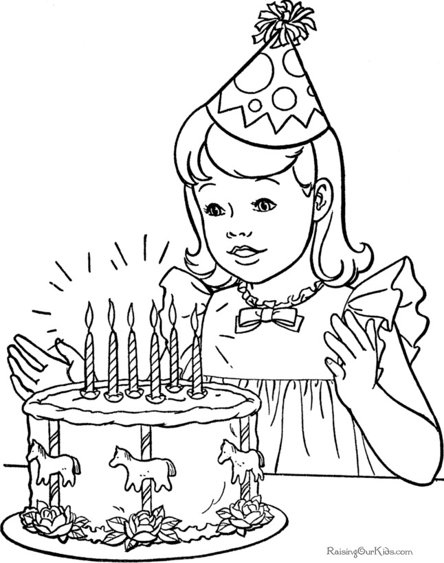 Coloring Sheets For Girls That Have A Birthday9
 Happy Birthday Coloring Pages Coloring Home