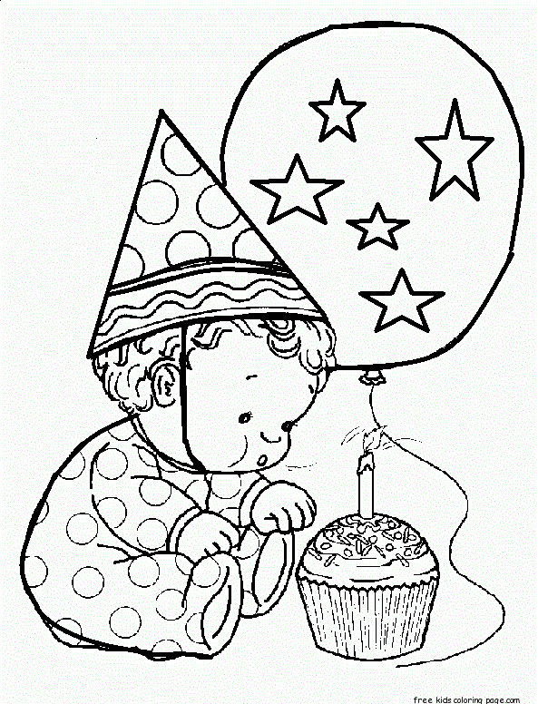 Coloring Sheets For Girls That Have A Birthday9
 Print out litter baby birthday 1 coloring in page for