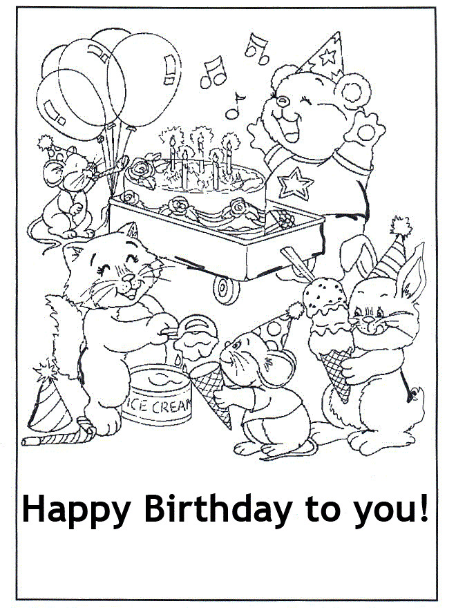 Coloring Sheets For Girls The Birthday Boy
 Free Printable Happy Birthday Coloring Pages For Kids