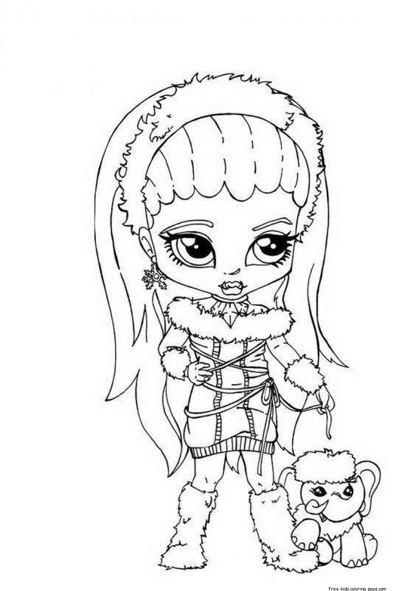 Coloring Sheets For Girls To Color Now
 Abbey Bominable Little Girl Monster High Coloring PageFree