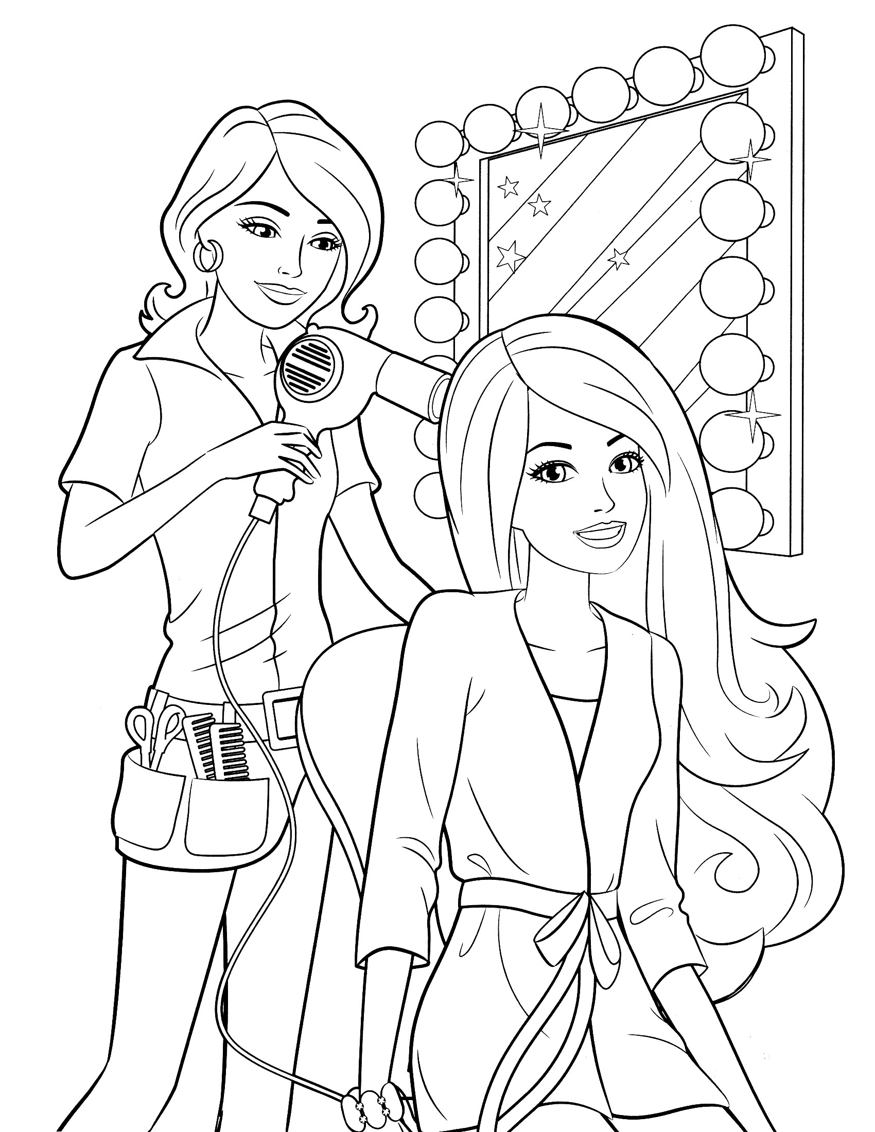 Coloring Sheets For Girls To Prin
 barbie coloring pages for girls