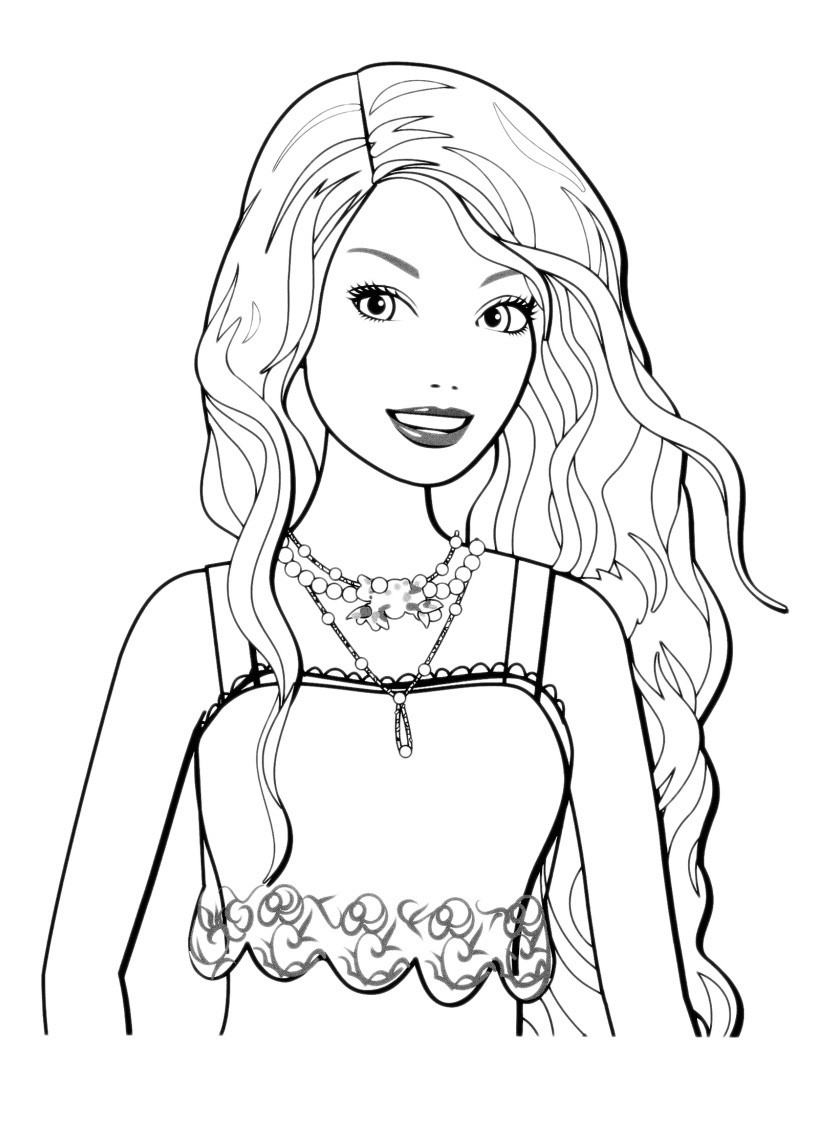 Coloring Sheets For Girls To Prin
 Barbie Coloring Pages Printable To Download