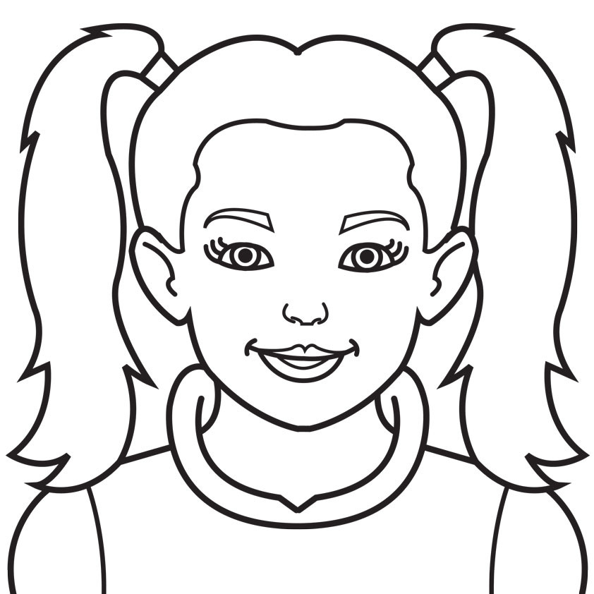 Coloring Sheets For Girls To Print Out
 coloring pages of smiley dental girl for kids to print out