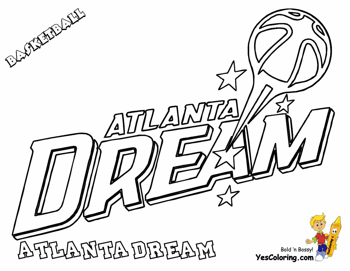 Coloring Sheets For Girls With The Words Dream
 Gritty Girls Coloring WNBA Basketball East