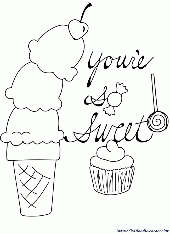 Coloring Sheets For Kids And Girls Printable Sundae
 Printable Ice Cream Coloring Pages Coloring Home