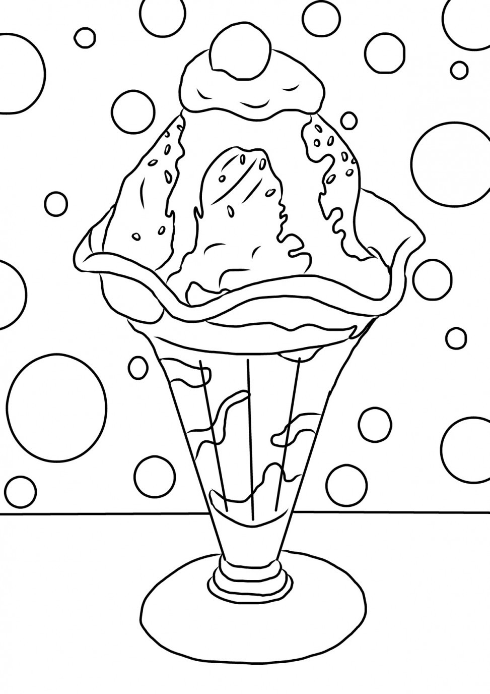 Coloring Sheets For Kids And Girls Printable Sundae
 Ice Cream Colouring Sheet Food
