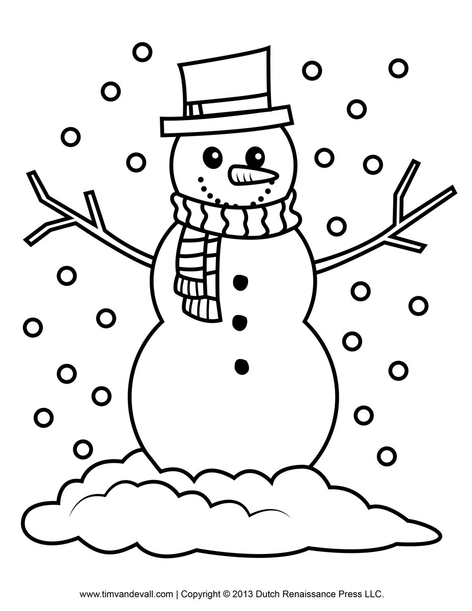Coloring Sheets For Kids But Snowman
 Free snowman clipart template & printable coloring pages