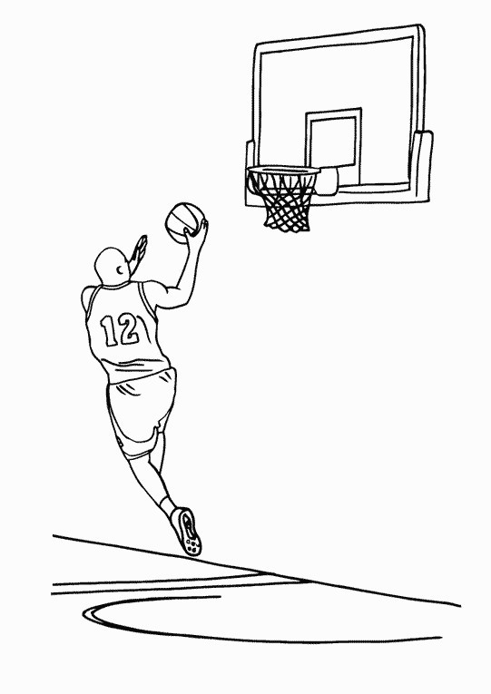 Coloring Sheets For Kids Post Malone Free
 Coloriage Sport de Basketball dessin gratuit à imprimer