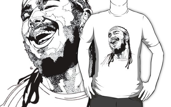 Coloring Sheets For Kids Post Malone Free
 "Post Malone Drawing" T Shirts & Hoo s by mizu2k