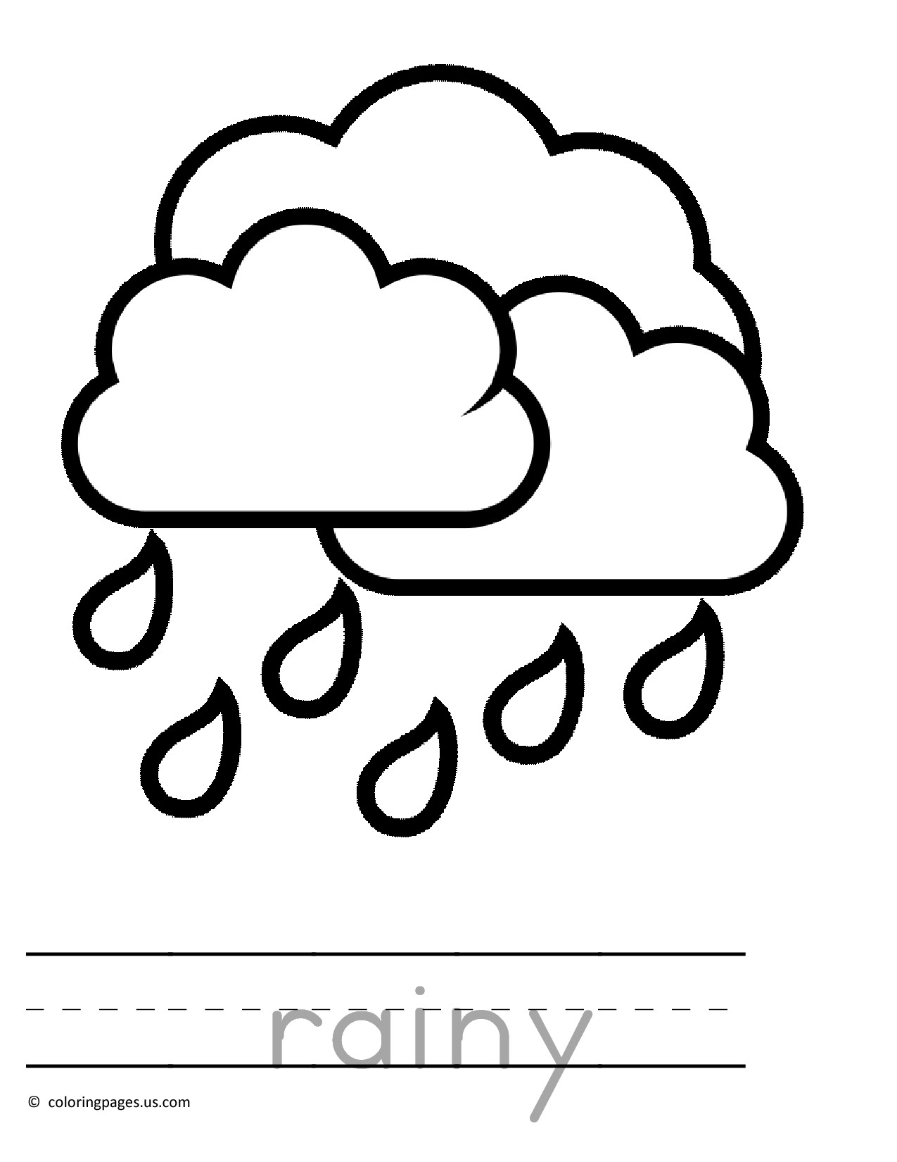 Coloring Sheets For Kids Rainy Days
 Rainy Day Coloring Pages Free Coloring Home