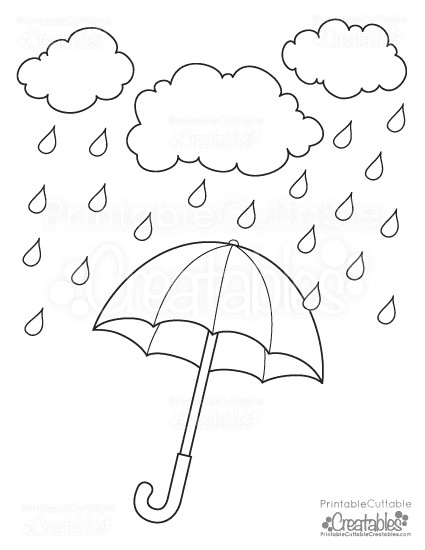 Coloring Sheets For Kids Rainy Days
 Rainy Day Umbrella Free Printable Coloring Page