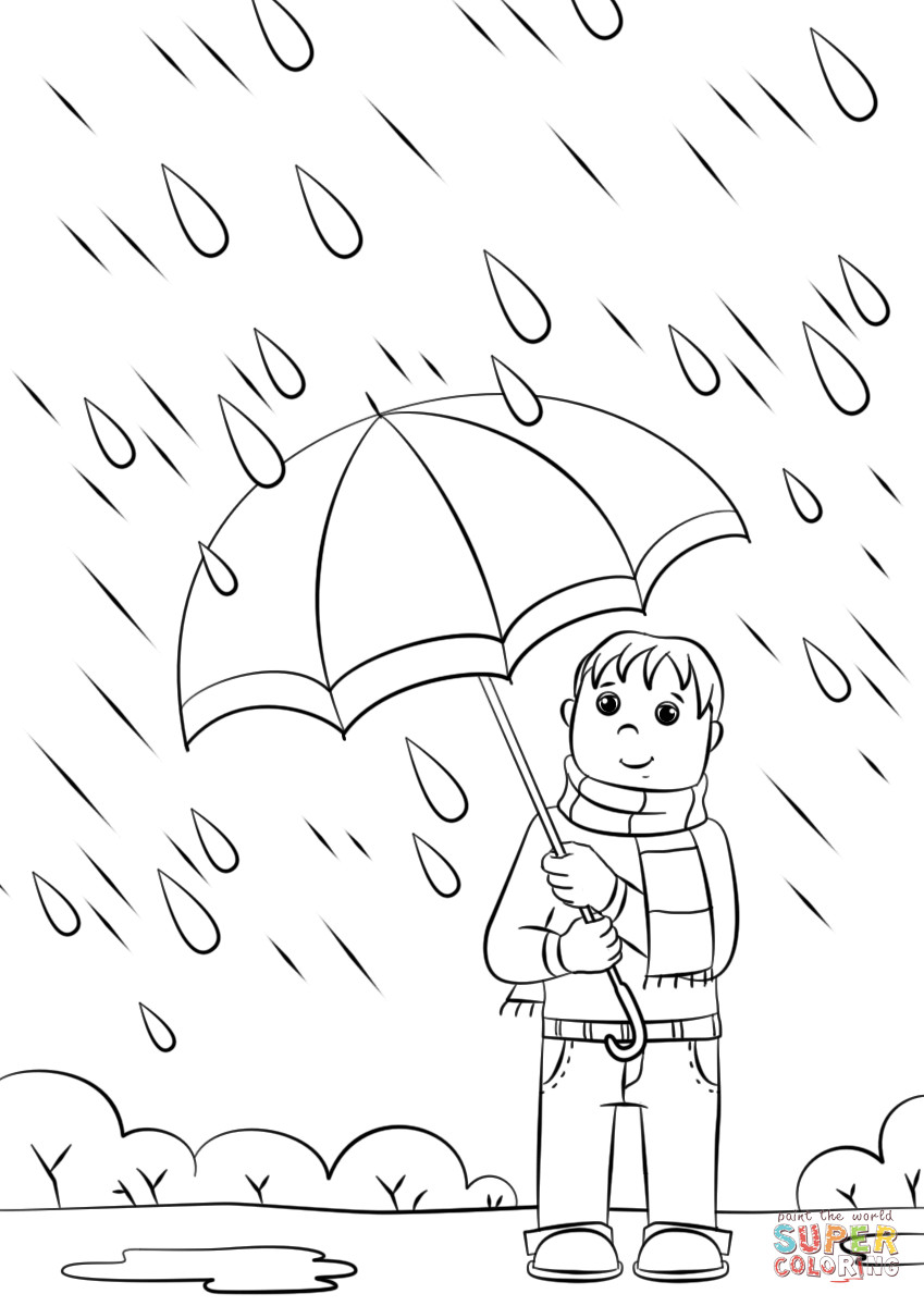 Coloring Sheets For Kids Rainy Days
 Rainy Day coloring page