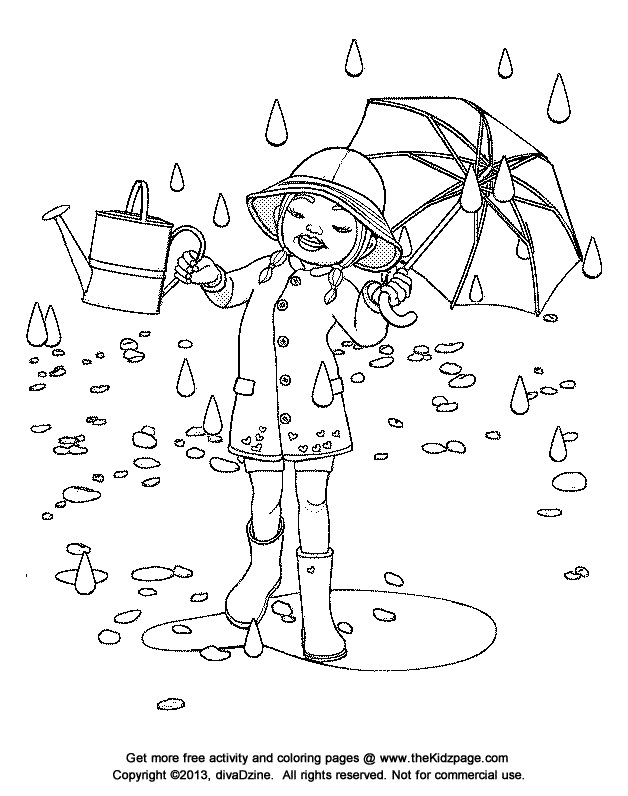 Coloring Sheets For Kids Rainy Days
 Rainy Day Coloring Pages For Kids Coloring Home