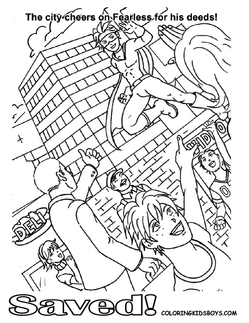 Comic Coloring Book
 Cartoon Coloring Pages Adventures of Fearless 1
