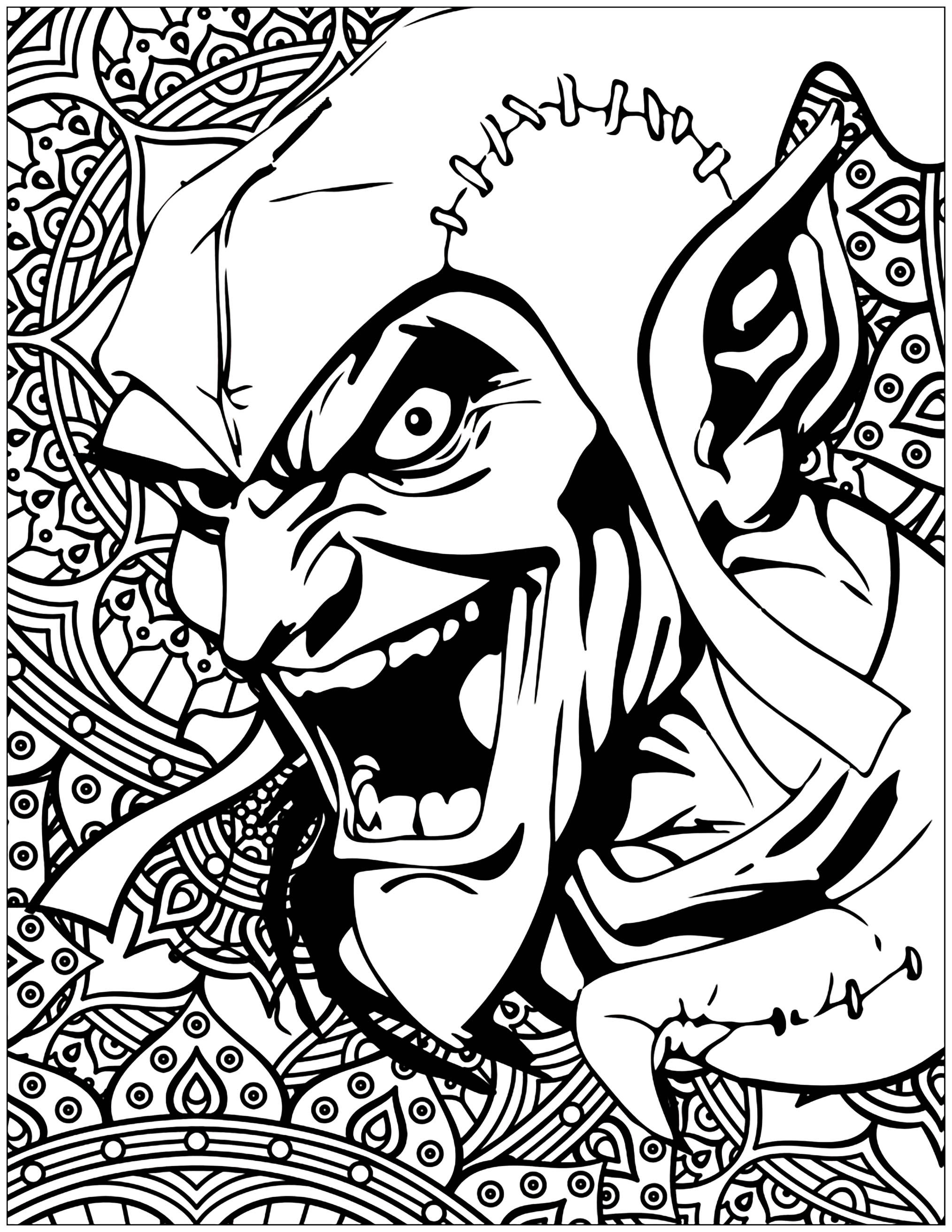 Comic Coloring Book
 Marvel villains Green Goblin Books Adult Coloring Pages