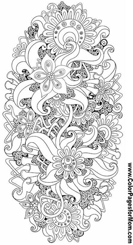 Complicated Flower Coloring Sheets For Girls
 Las mejores mandalas en blanco y negro para colorear