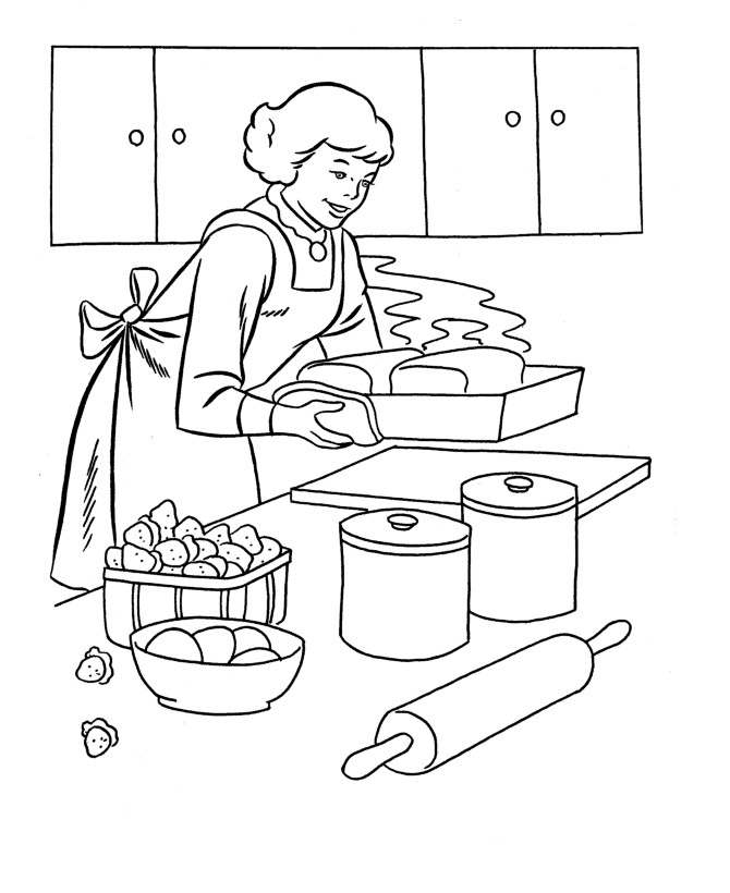 Cooking Coloring Book For Kids
 Cooking Coloring Page Coloring Home