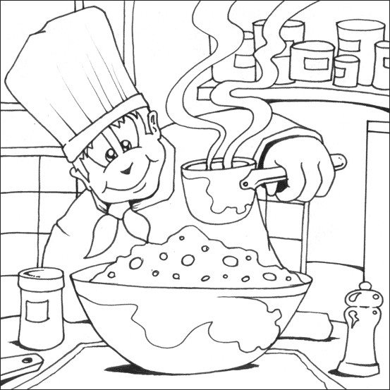 Cooking Coloring Book For Kids
 Cooking Colouring