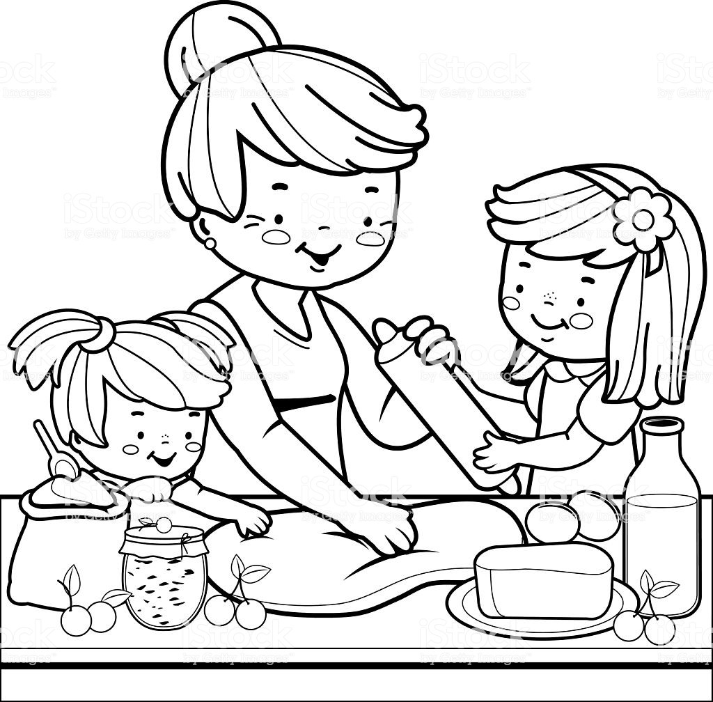 Cooking Coloring Book For Kids
 Preschool Cooking Coloring Pages