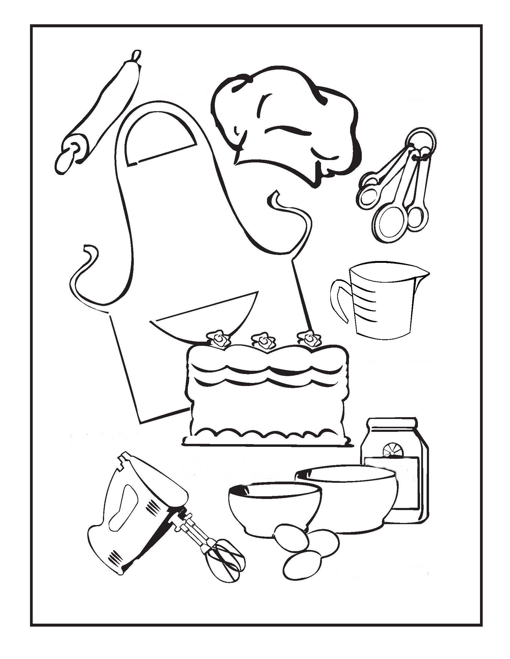 Cooking Coloring Book For Kids
 Cooking Coloring Page Coloring Home
