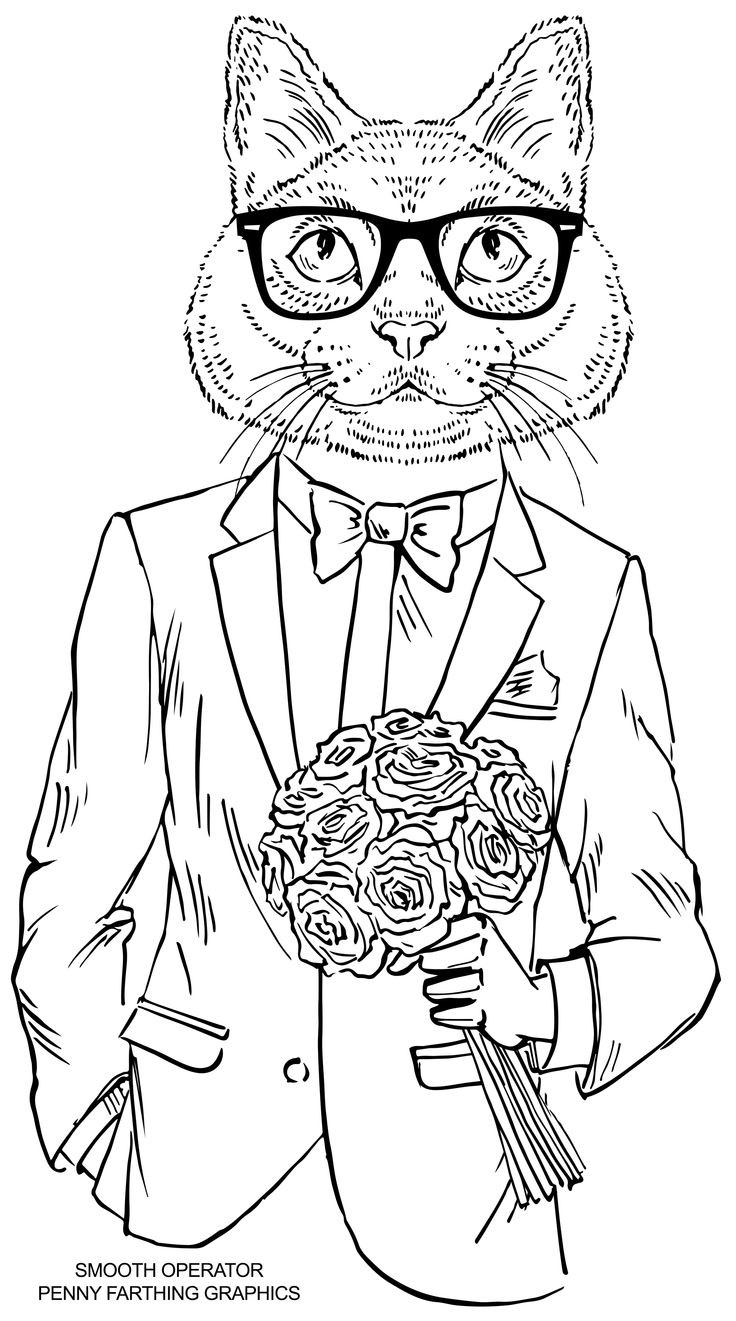 Cool Animal Coloring Pages
 17 Best images about Color Pages Cats on Pinterest