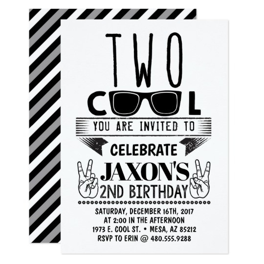 Cool Birthday Invitations
 Two Cool Birthday Invitation
