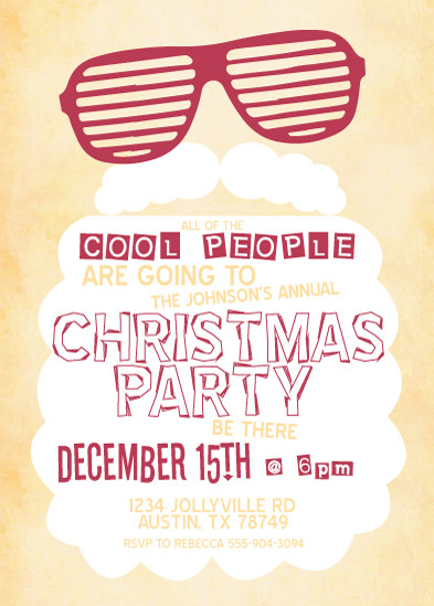 Cool Birthday Invitations
 party invitations Cool Santa at Minted