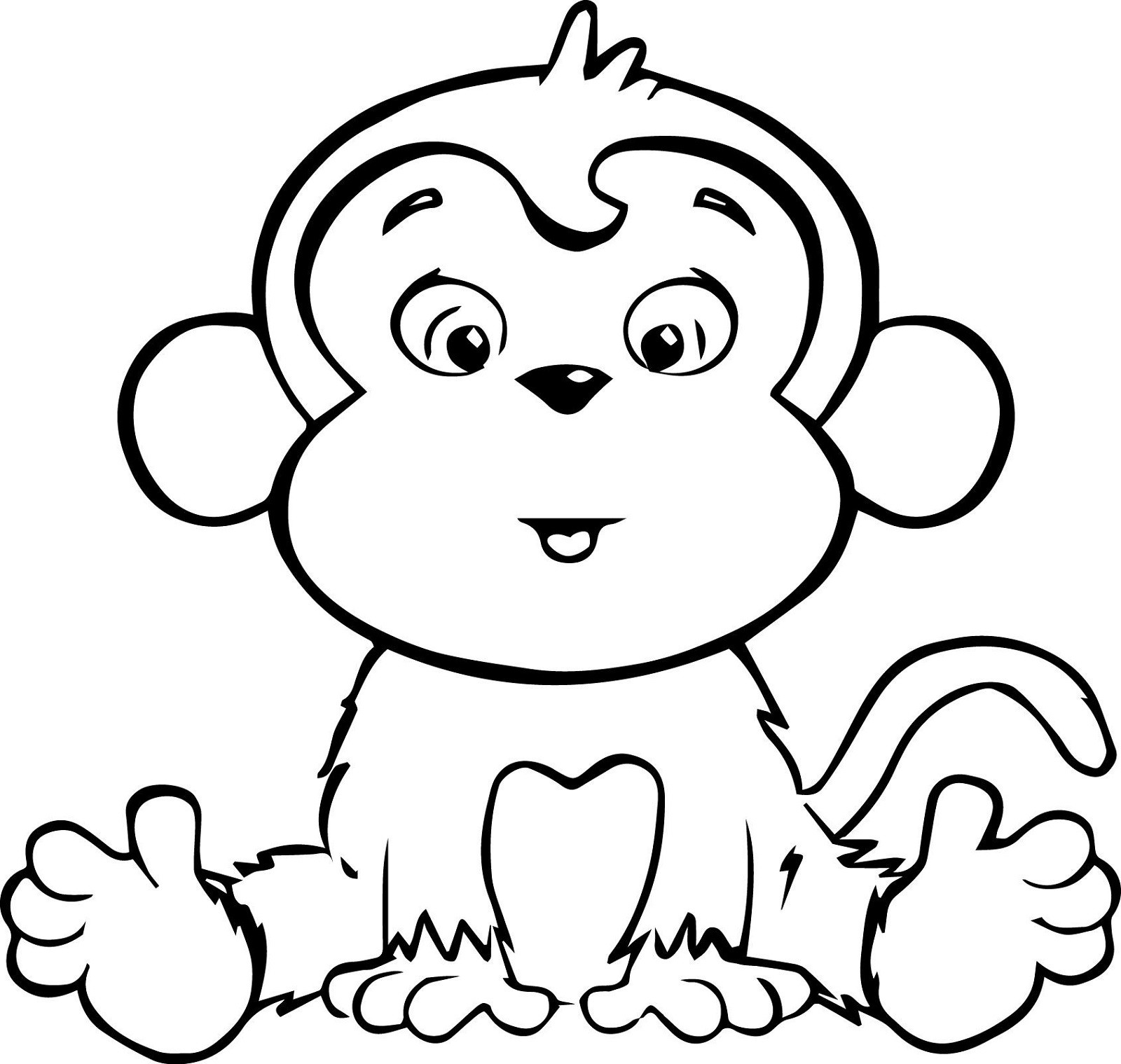 Cool Coloring Sheets For Kids (Monkey)
 Monkeys Coloring Pages Worksheets